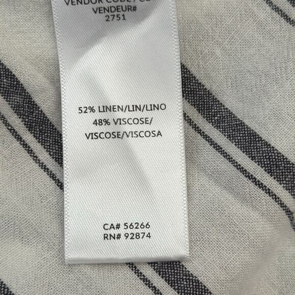 NWT Splendid Thira White & Gray Striped Front Slit Coastal Hamptons Maxi Skirt - Picture 5 of 5